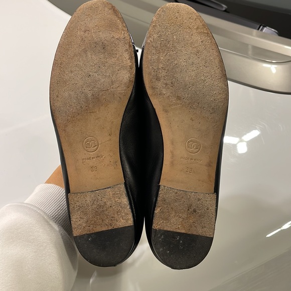 ♥️Authentic Chanel CC Cap Toe Bow Ballerina Flats - Picture 3 of 3